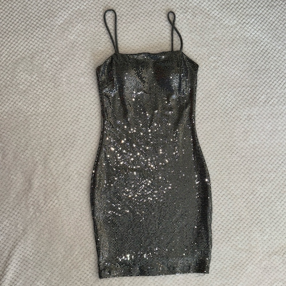 Windsor sparkly silver disco ball party dress Size XS
